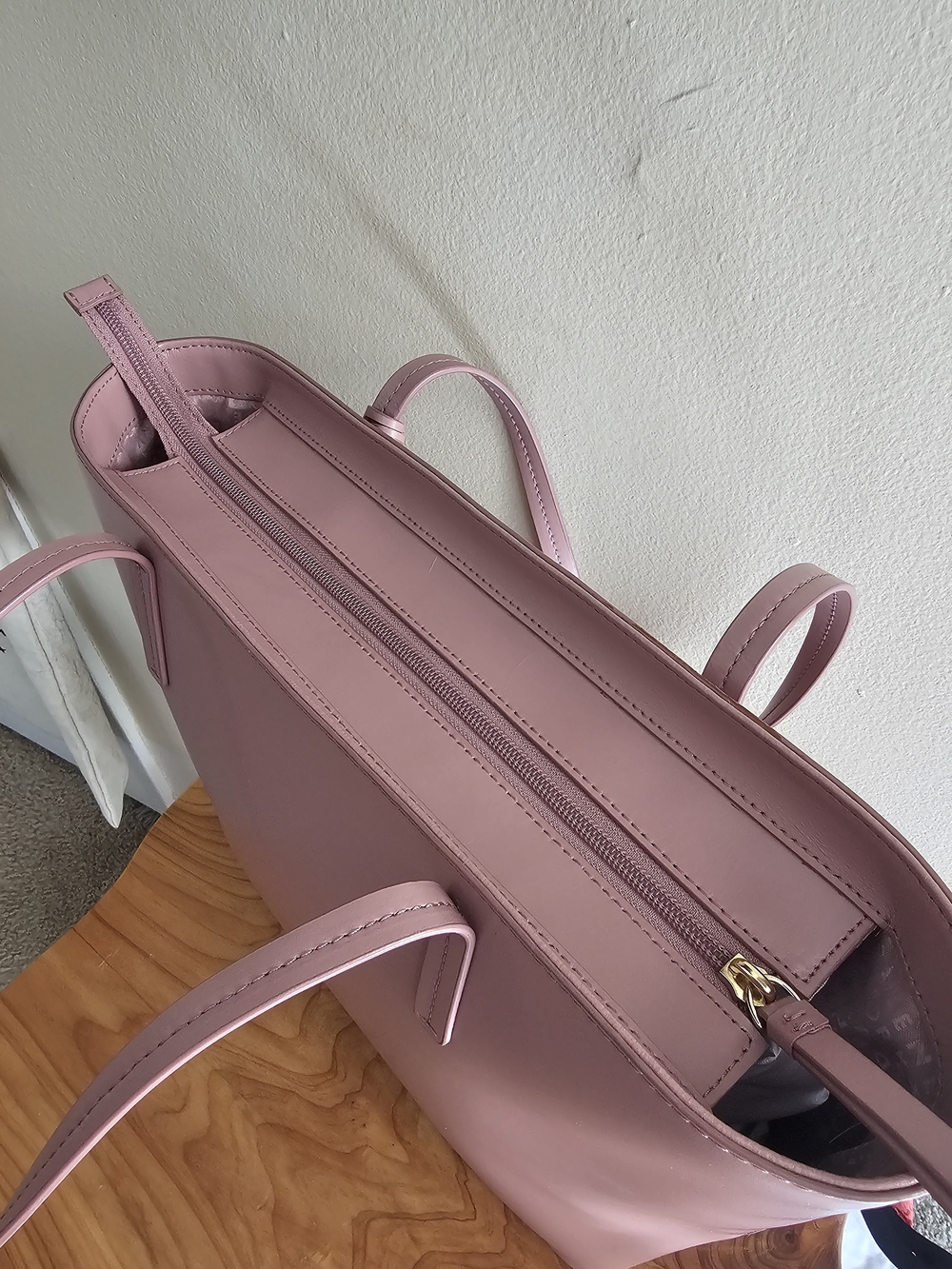 Kate Spade Dusty Rose Leather Tote with Bow Charm - Picture 8 of 8